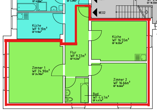 Erdgeschoßwohnung Bochum Werne - 2 Zimmer, 72 m&sup2;, 710&euro; | Angebot:24535109
