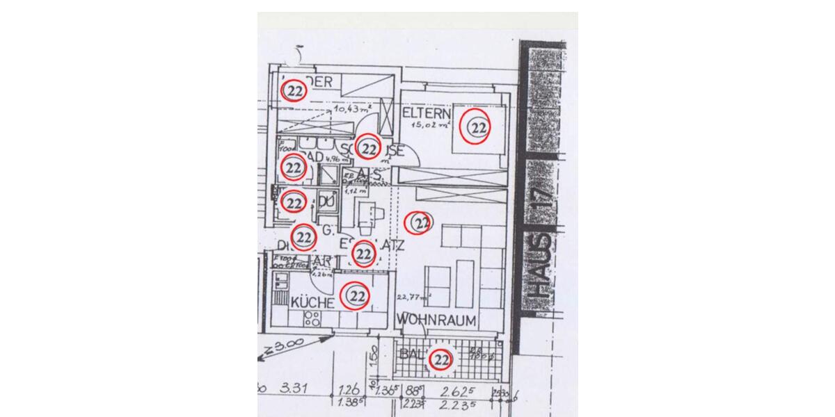 Etagenwohnung Bochum Eppendorf - 3 Zimmer, 83 m&sup2;, 1.000&euro; | Angebot:25957371