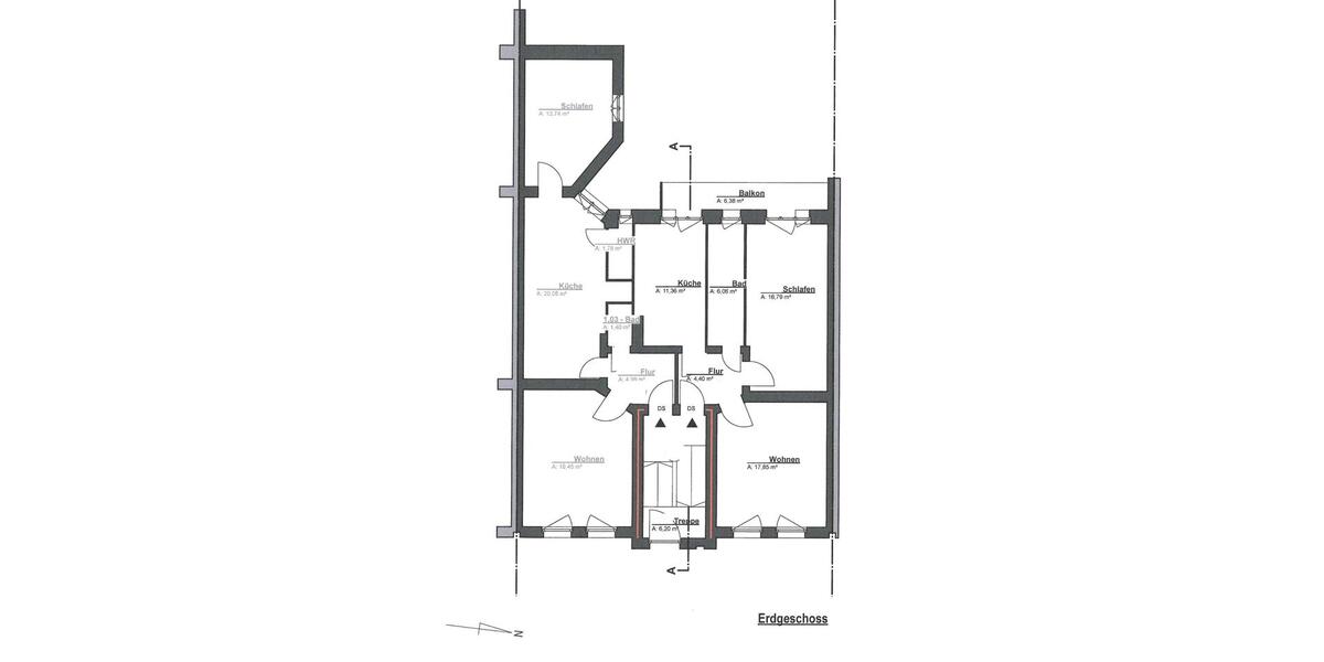 Erdgeschoßwohnung Dortmund Innenstadt West - 2 Zimmer, 60 m&sup2;, 840&euro; | Angebot:24694973