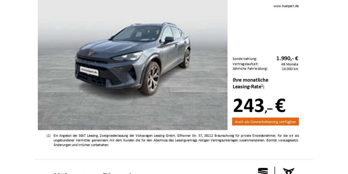 Cupra Formentor 11.747 km 33.567 &euro; Dortmund 44269