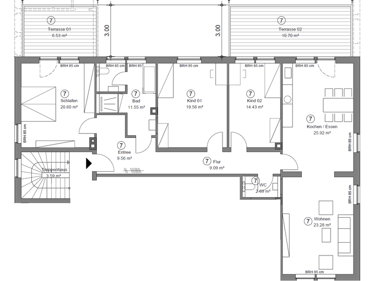 Modern & außergewöhnlich: 154 m² Wohnung mit Dachterrassen-Option in Toplage von Hamm-Herringen 3.5 zimmer