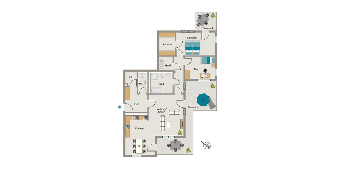 Etagenwohnung Bochum Bochum-Nord - 3 Zimmer, 126 m&sup2;, 1.758&euro; | Angebot:26343780