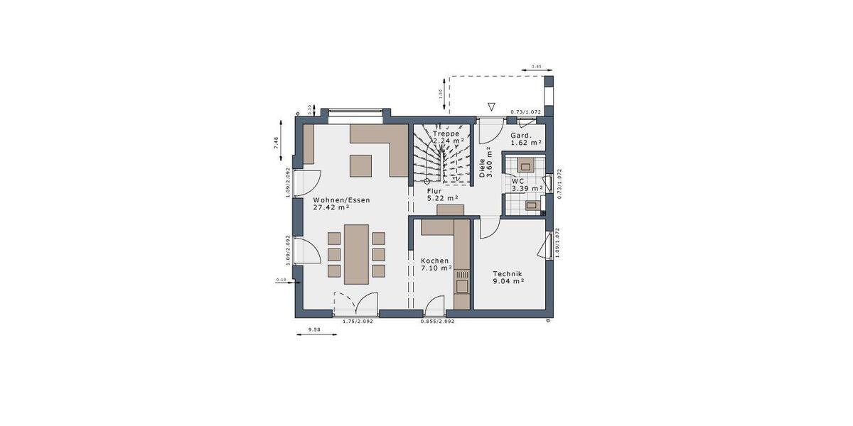 Einfamilienhaus Witten Rüdinghausen - 4 Zimmer, 120 m&sup2;, 1.839&euro; | Angebot:23831132