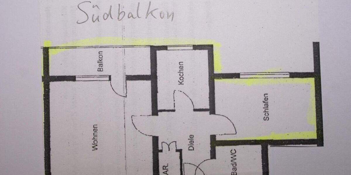 frisch renovierte 2,5 Zimmer Wohnung mit Südbalkon, Dortmund-Körne 2 zimmer