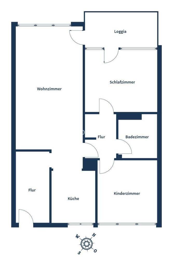 Helle 3-Zimmer-Etagenwohnung mit Loggia