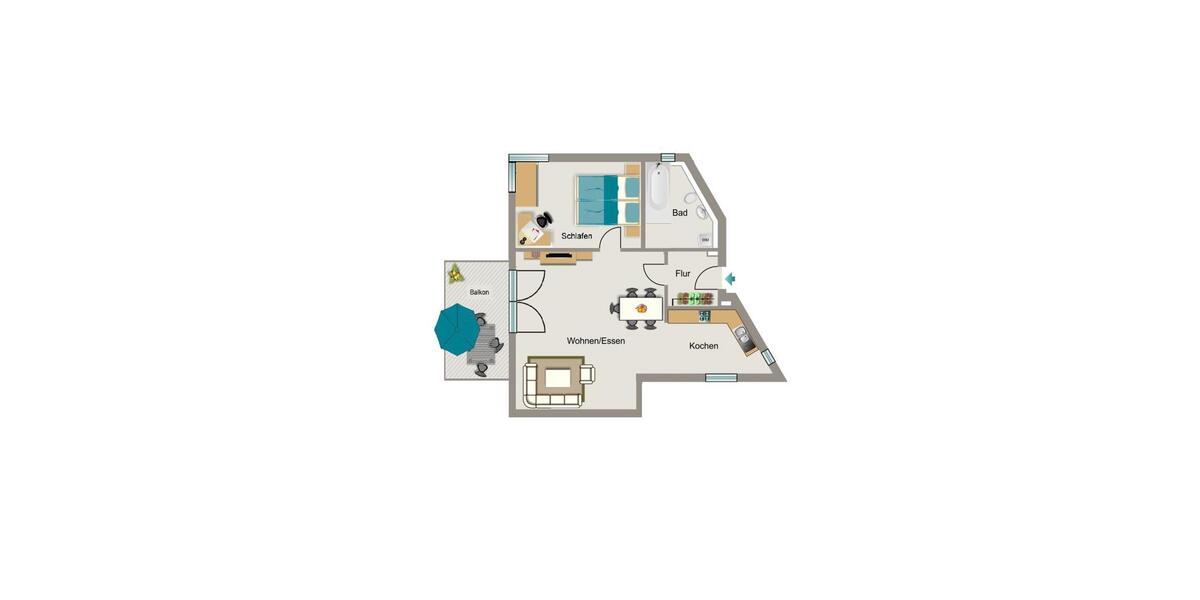 Erdgeschoßwohnung Gelsenkirchen Gelsenkirchen-Mitte - 2.5 Zimmer, 66 m&sup2;, 414&euro; | Angebot:25956758