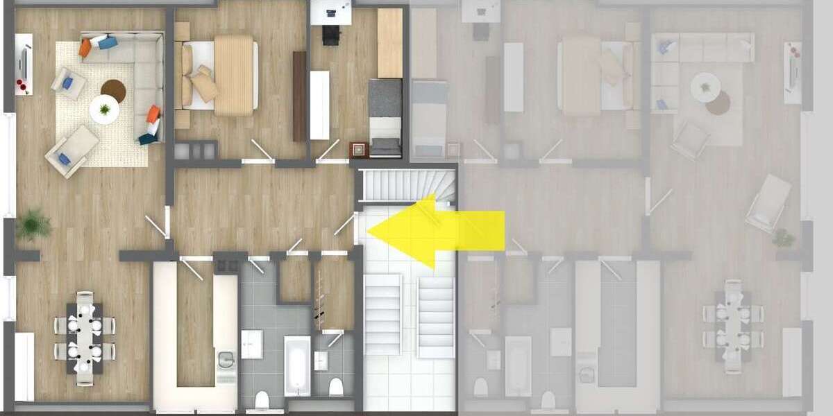 Etagenwohnung Bochum Harpen - 4 Zimmer, 82 m&sup2;, 165.000&euro; | Angebot:24728717