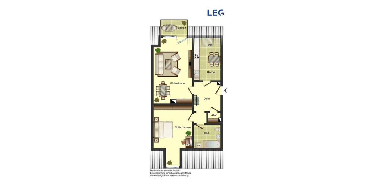 Etagenwohnung Bergkamen Overberge - 2.5 Zimmer, 65 m&sup2;, 359&euro; | Angebot:26964538