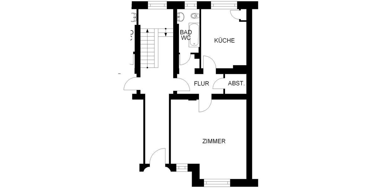 Etagenwohnung Hagen Hagen-Nord - 1 Zimmer, 48 m&sup2;, 298&euro; | Angebot:25905025