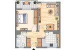 Etagenwohnung Dortmund Brackel - 2 Zimmer, 55 m&sup2;, 448&euro; | Angebot:25524162