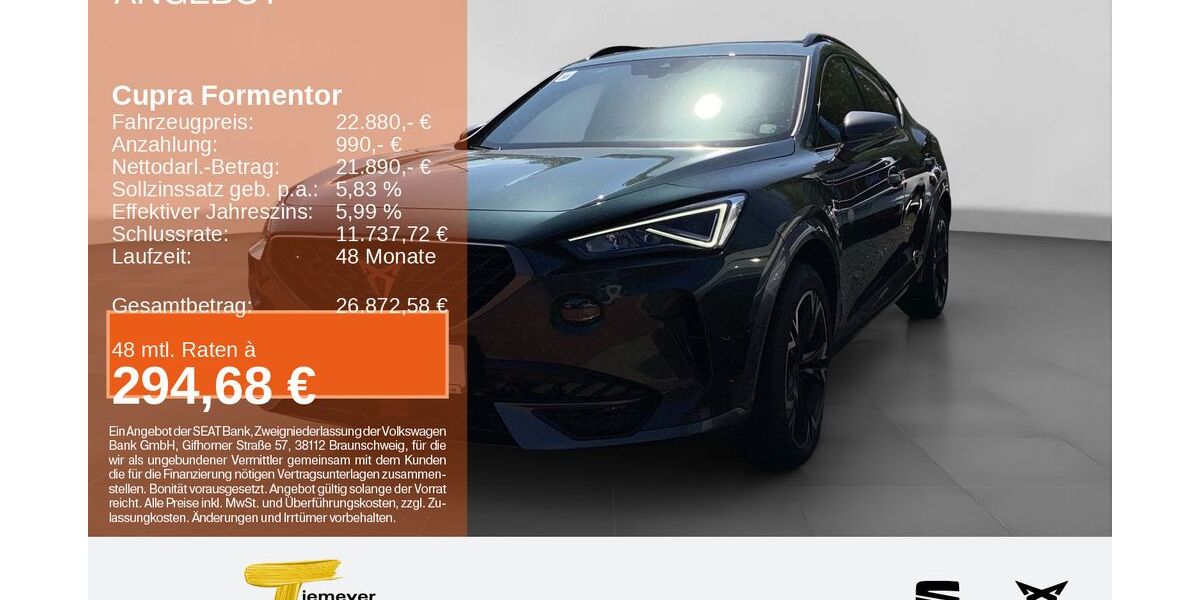 Cupra Formentor 46.010 km 22.880 &euro; Recklinghausen 45663