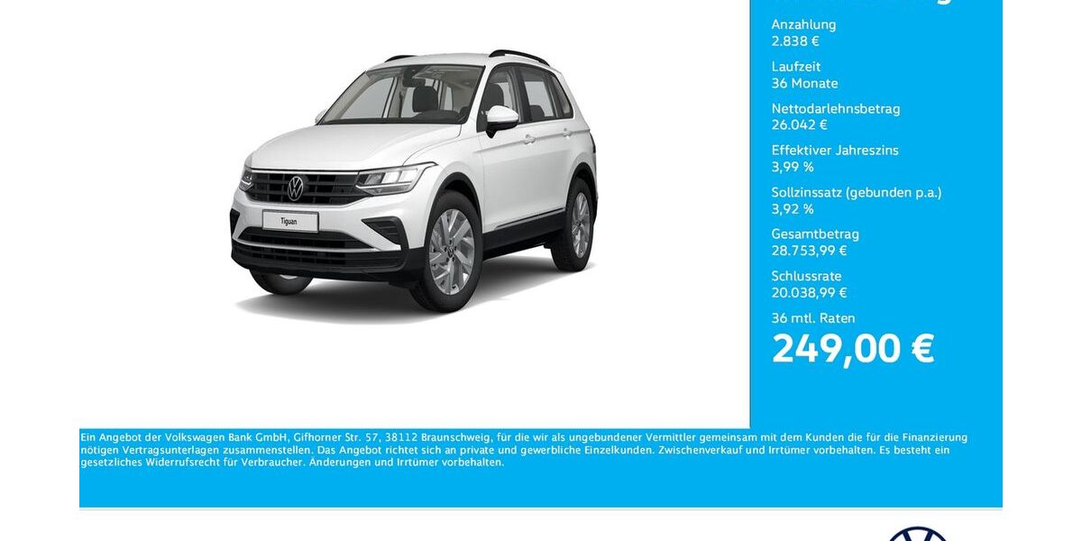 VW Tiguan 75.899 km 28.728 &euro; Dortmund 44379