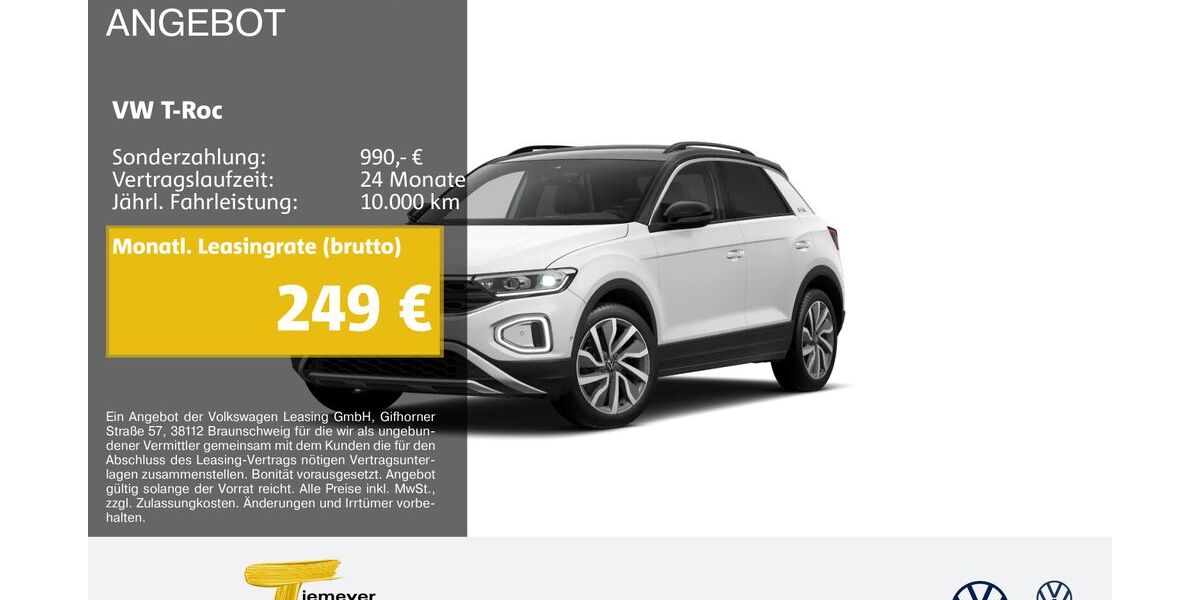 VW T-Roc 9.273 km 32.110 &euro; Castrop-Rauxel 44575