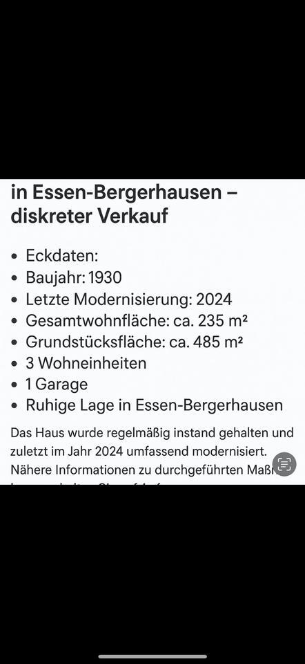 Mehrfamilienhaus mit 3 Wohneinheiten in Essen-Bergerhausen-