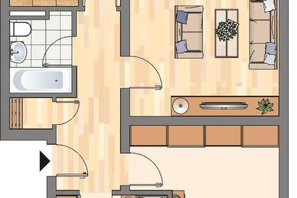 Wohnung Dortmund Scharnhorst - 3 Zimmer, 72 m&sup2;, 601&euro; | Angebot:24814083