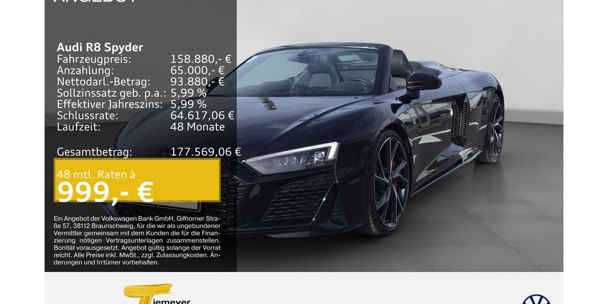 Audi R8 19.623 km 154.440 € Bochum 44892