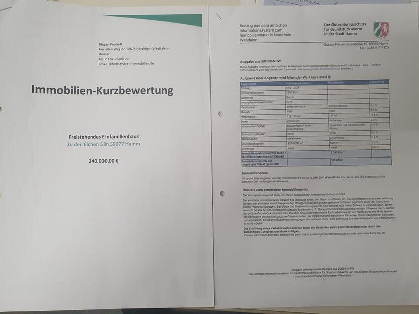 Einfamilien-Wohnhaus (Bungalow) mit Garage in Hamm Pelkum zimmer