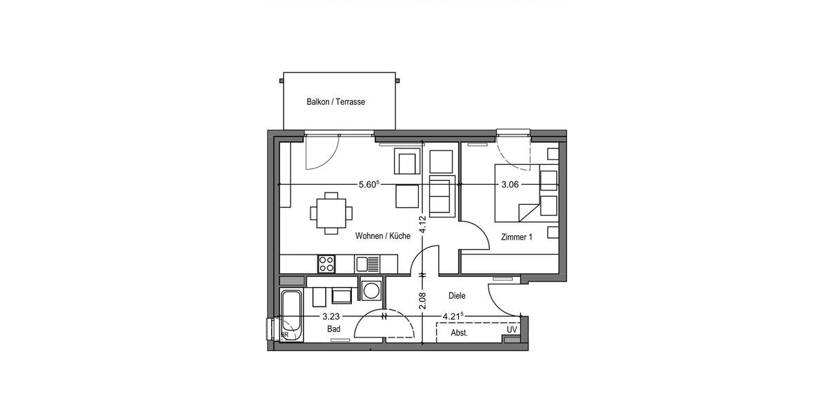 Etagenwohnung Gelsenkirchen Gelsenkirchen-Mitte - 2 Zimmer, 54 m&sup2;, 198.000&euro; | Angebot:26588519