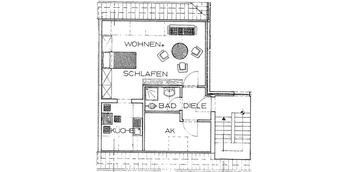 Dachgeschoßwohnung Dortmund Eving - 2 Zimmer, 41 m&sup2;, 490&euro; | Angebot:24490254