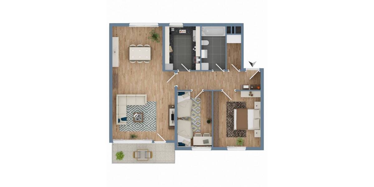 Etagenwohnung Dortmund Aplerbeck - 3 Zimmer, 82 m&sup2;, 179.000&euro; | Angebot:25730423