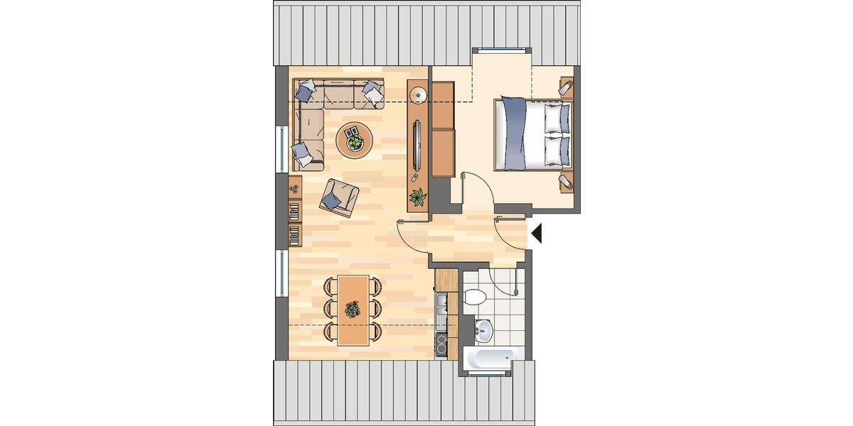 Etagenwohnung Castrop-Rauxel Bladenhorst - 2.5 Zimmer, 54 m&sup2;, 479&euro; | Angebot:24796010