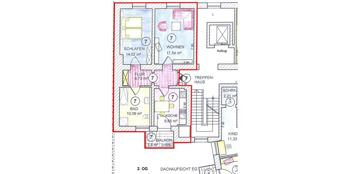 Etagenwohnung Herne Sodingen - 2 Zimmer, 58 m&sup2;, 383&euro; | Angebot:24741359