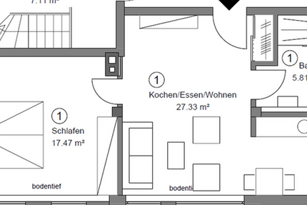 Exklusive Kapitalanlage: Vermietete Erdgeschosswohnung mit Privatgarten und stabilen Mieteinnahmen 1.5 zimmer