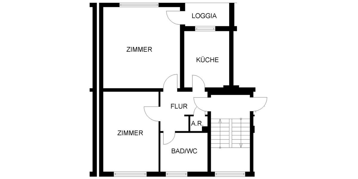 Etagenwohnung Herne Baukau - 2.5 Zimmer, 62 m&sup2;, 434&euro; | Angebot:26057704