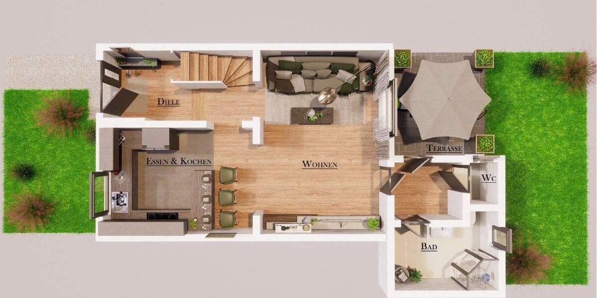 Reihenmittelhaus Herten Bertlich - 3 Zimmer, 86 m&sup2;, 175.500&euro; | Angebot:24303143