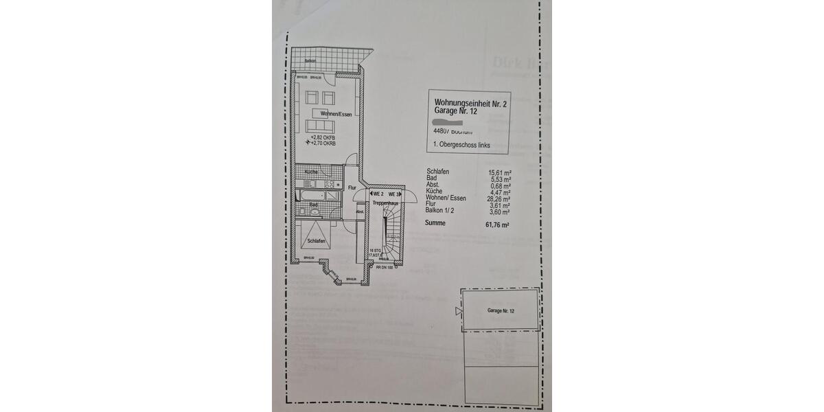 Etagenwohnung Bochum Bochum-Nord - 2 Zimmer, 62 m&sup2;, 199.000&euro; | Angebot:27446665