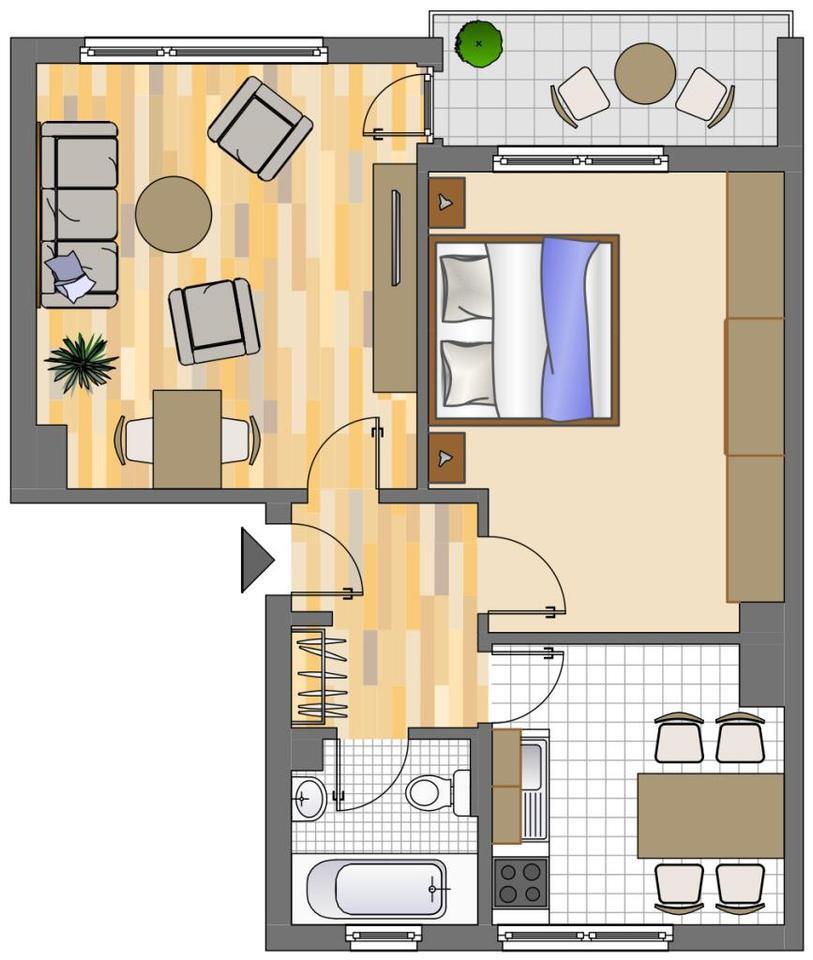 2-Zimmer-Wohnung in Gladbeck Brauck zimmer