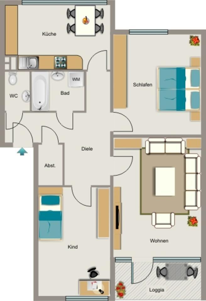 Die passende Wohnung von VIVAWEST mit Wohnberechtigungsschein. zimmer
