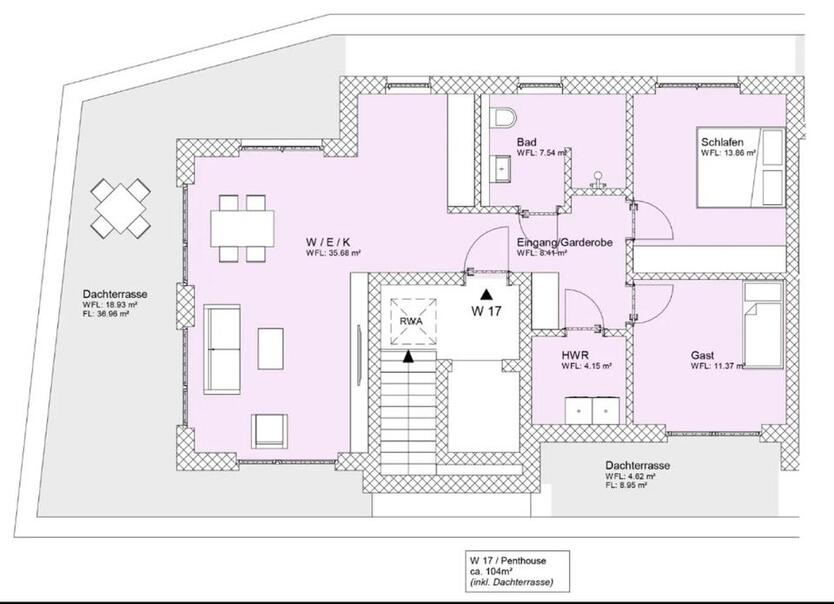 Penthouse mit EBK und Dachterrassen in Seenähe - Lünen