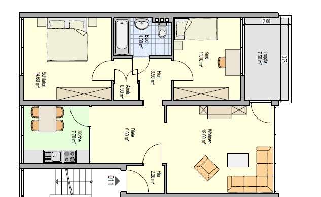 Wohnung zum Mieten in Hamm 560 € 75.5 m² 3 zimmer