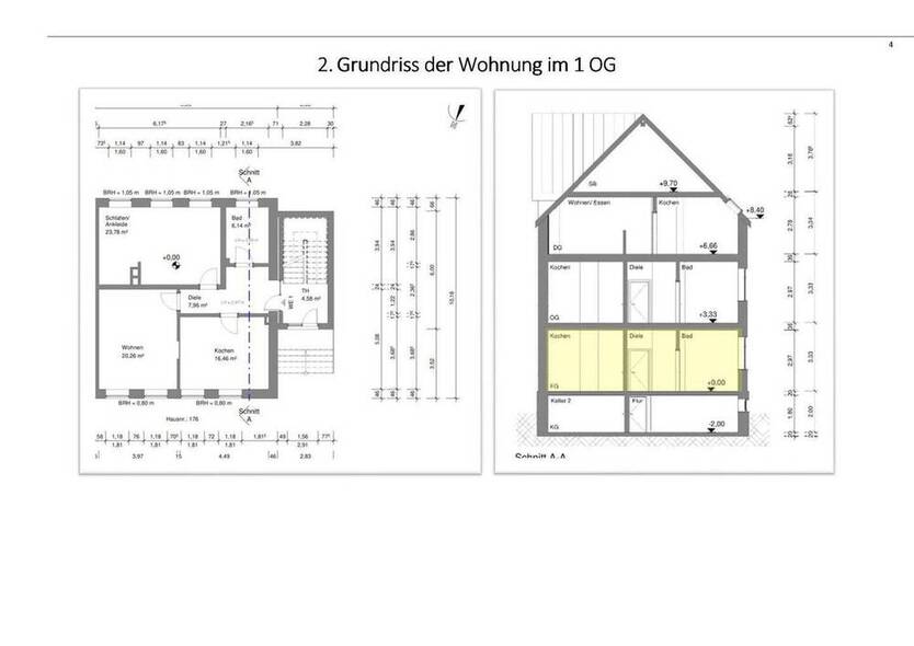 75m² 3 Zimmer Wohnung im EG in einem 3-Familienhaus --- Indexmiete