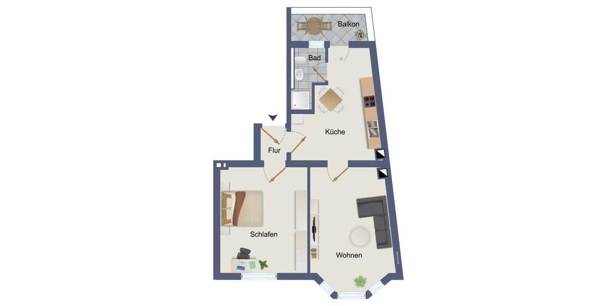 Etagenwohnung Gevelsberg - 2 Zimmer, 54 m&sup2;, 580&euro; | Angebot:25882834