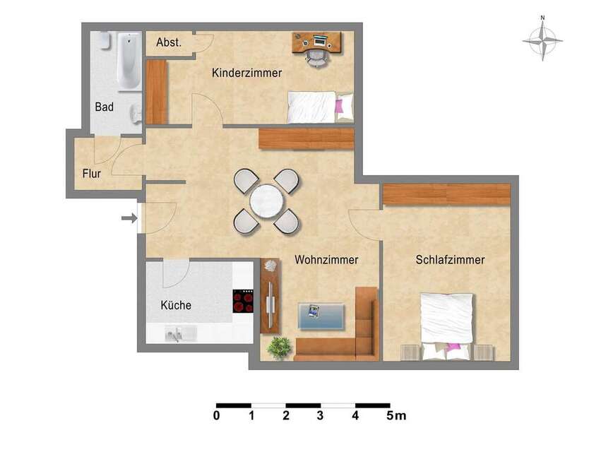 Wohnung zum Mieten in Essen 438 € 72.39 m²