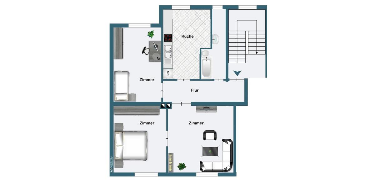 Etagenwohnung Dortmund Aplerbeck - 3 Zimmer, 71 m&sup2;, 800&euro; | Angebot:26351229