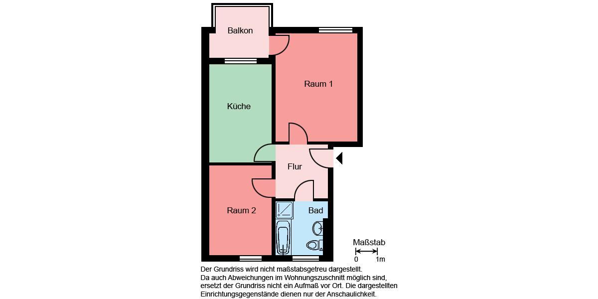 Etagenwohnung Unna Alte Heide - 2 Zimmer, 63 m&sup2;, 549&euro; | Angebot:25232152