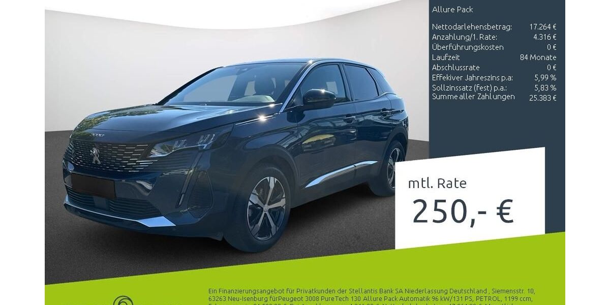 Peugeot 3008 32.606 km 20.440 &euro; Dortmund 44263