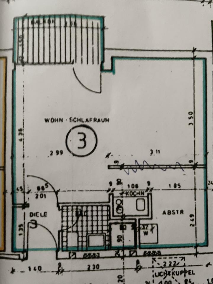 1 Zimmer – ruhige Lage – Balkon zimmer