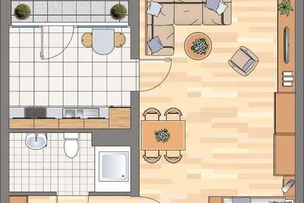 Wohnung zum Mieten in Dortmund 270,72 € 46 m² 1 zimmer