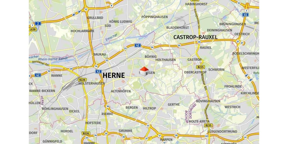 Dachgeschoßwohnung Herne Sodingen - 5 Zimmer, 110 m&sup2;, 1.070&euro; | Angebot:24149075