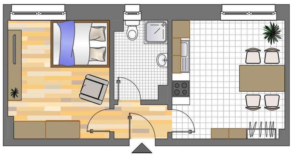 Wohnung zum Mieten in Dortmund 138,27 € 35.86 m²