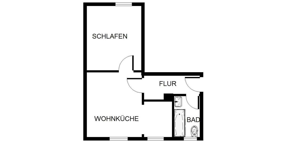 Etagenwohnung Bergkamen Weddinghofen - 2.5 Zimmer, 39 m&sup2;, 339&euro; | Angebot:27201803