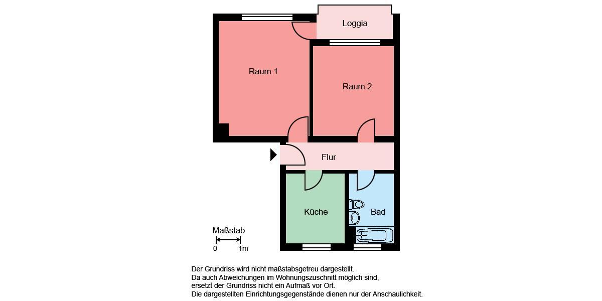 Erdgeschoßwohnung Iserlohn Grüne - 2 Zimmer, 56 m&sup2;, 389&euro; | Angebot:26264787