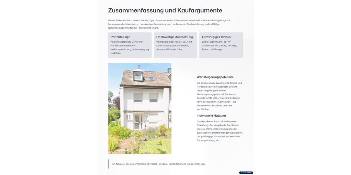 Reihenhaus Herdecke - 4 Zimmer, 122 m&sup2;, 415.000&euro; | Angebot:24840823