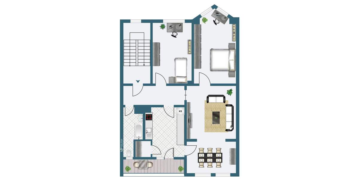 Etagenwohnung Bochum Wiemelhausen - 3 Zimmer, 100 m&sup2;, 295.000&euro; | Angebot:23956645