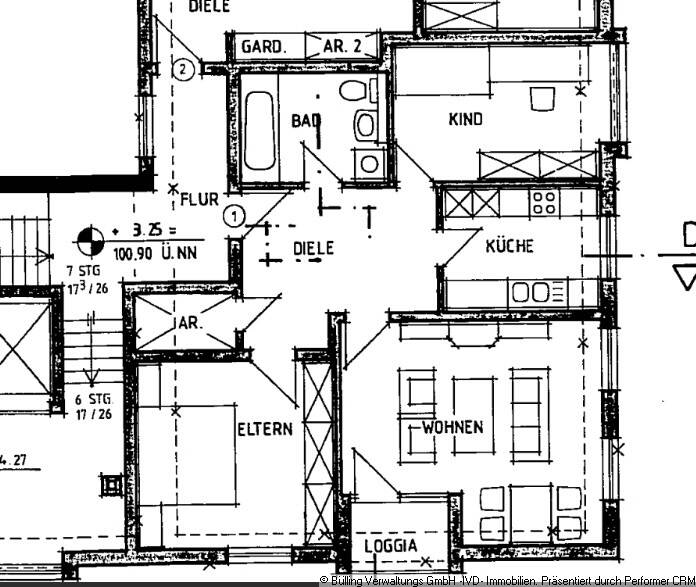 Etagenwohnung Dortmund Hörde - 3 Zimmer, 75 m&sup2;, 421&euro; | Angebot:26596595