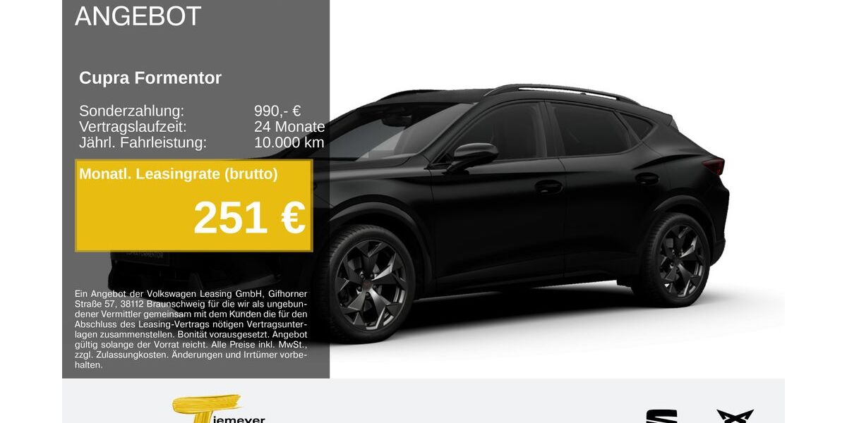 Cupra Formentor 13.921 km 34.340 &euro; Hemer 58675